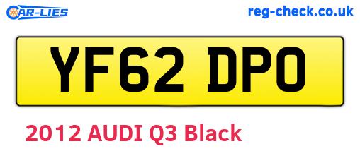 YF62DPO are the vehicle registration plates.