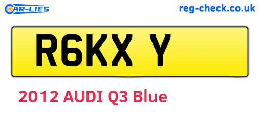R6KXY are the vehicle registration plates.