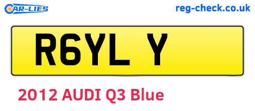 R6YLY are the vehicle registration plates.