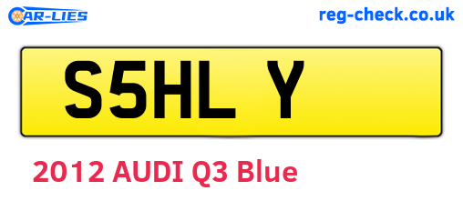 S5HLY are the vehicle registration plates.