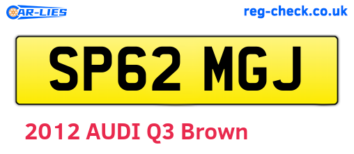 SP62MGJ are the vehicle registration plates.