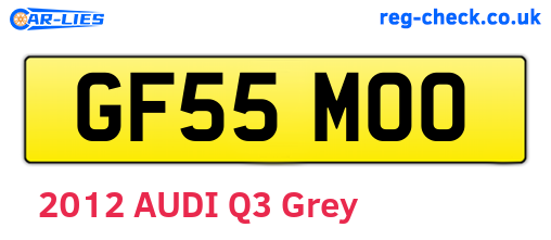 GF55MOO are the vehicle registration plates.