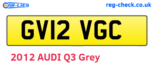 GV12VGC are the vehicle registration plates.