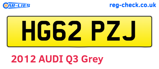 HG62PZJ are the vehicle registration plates.