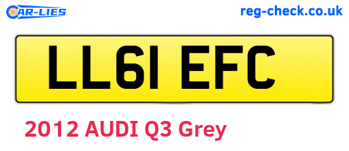 LL61EFC are the vehicle registration plates.