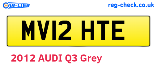 MV12HTE are the vehicle registration plates.