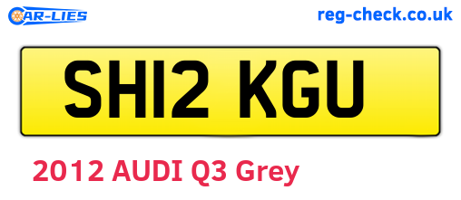 SH12KGU are the vehicle registration plates.