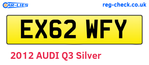 EX62WFY are the vehicle registration plates.