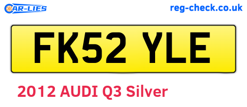 FK52YLE are the vehicle registration plates.