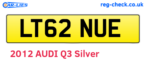 LT62NUE are the vehicle registration plates.