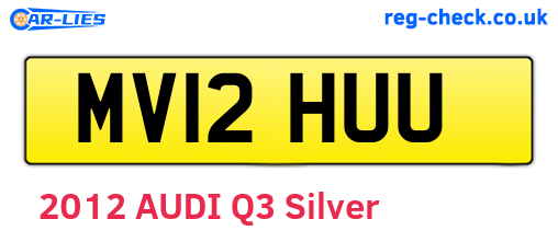 MV12HUU are the vehicle registration plates.