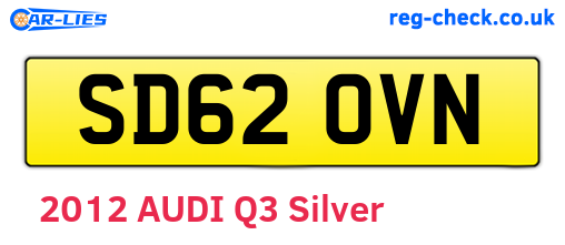 SD62OVN are the vehicle registration plates.