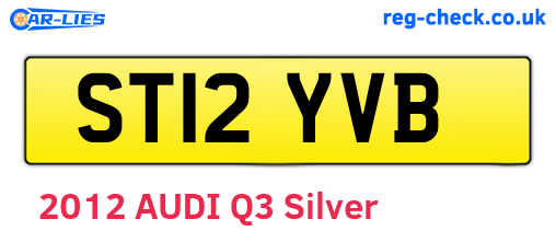 ST12YVB are the vehicle registration plates.