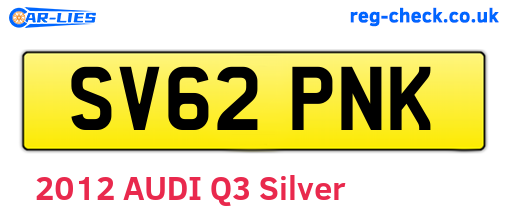 SV62PNK are the vehicle registration plates.