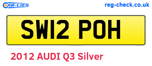 SW12POH are the vehicle registration plates.