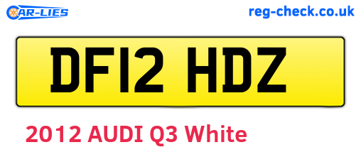 DF12HDZ are the vehicle registration plates.