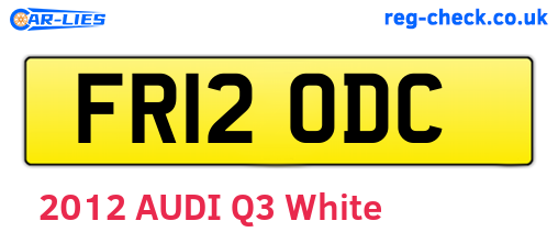 FR12ODC are the vehicle registration plates.