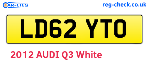 LD62YTO are the vehicle registration plates.