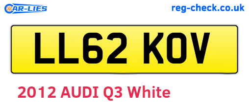 LL62KOV are the vehicle registration plates.