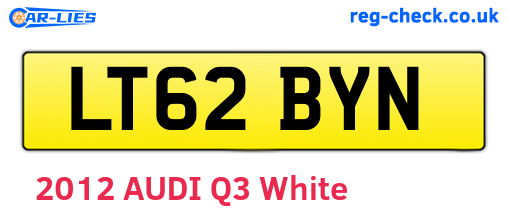 LT62BYN are the vehicle registration plates.