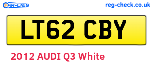 LT62CBY are the vehicle registration plates.