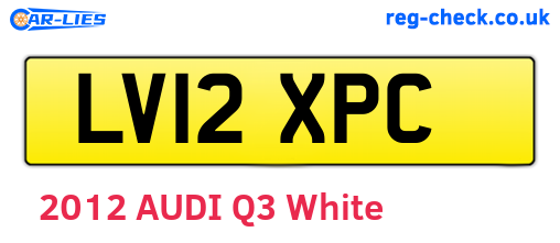LV12XPC are the vehicle registration plates.