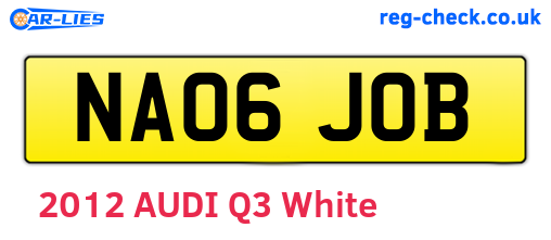 NA06JOB are the vehicle registration plates.