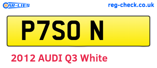 P7SON are the vehicle registration plates.