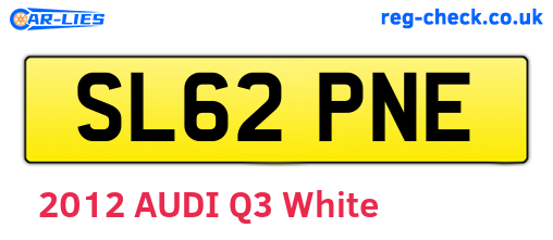 SL62PNE are the vehicle registration plates.