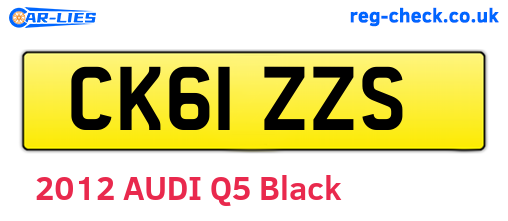CK61ZZS are the vehicle registration plates.