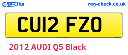 CU12FZO are the vehicle registration plates.