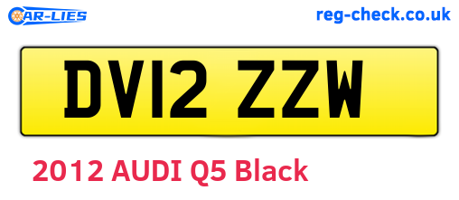 DV12ZZW are the vehicle registration plates.