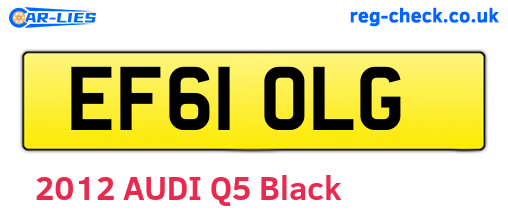 EF61OLG are the vehicle registration plates.