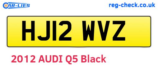 HJ12WVZ are the vehicle registration plates.