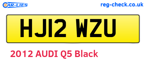 HJ12WZU are the vehicle registration plates.