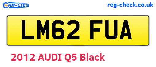 LM62FUA are the vehicle registration plates.