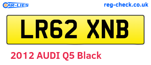 LR62XNB are the vehicle registration plates.
