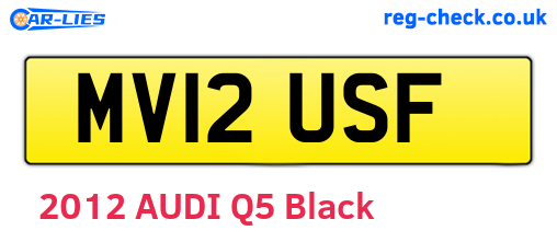 MV12USF are the vehicle registration plates.