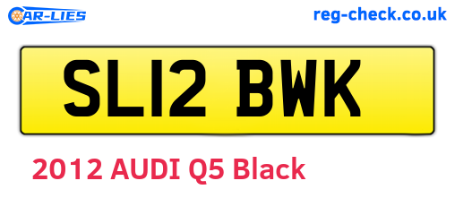 SL12BWK are the vehicle registration plates.