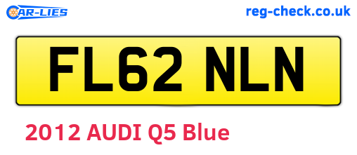 FL62NLN are the vehicle registration plates.