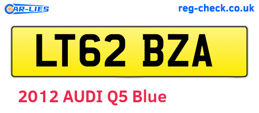 LT62BZA are the vehicle registration plates.