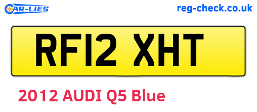 RF12XHT are the vehicle registration plates.