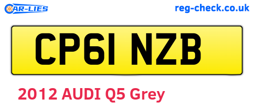 CP61NZB are the vehicle registration plates.
