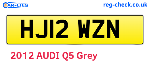 HJ12WZN are the vehicle registration plates.