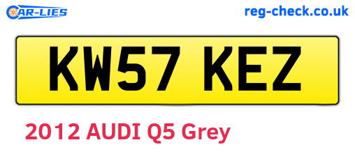 KW57KEZ are the vehicle registration plates.