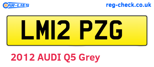 LM12PZG are the vehicle registration plates.