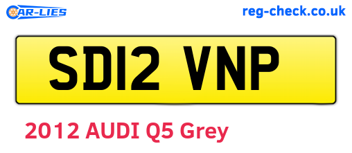 SD12VNP are the vehicle registration plates.
