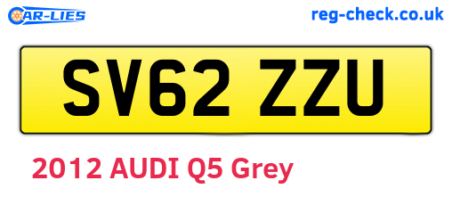SV62ZZU are the vehicle registration plates.