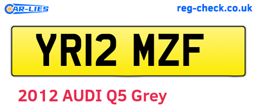 YR12MZF are the vehicle registration plates.