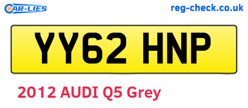 YY62HNP are the vehicle registration plates.